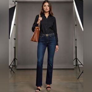 Treasure & Bond Dark Blue Flare Jeans